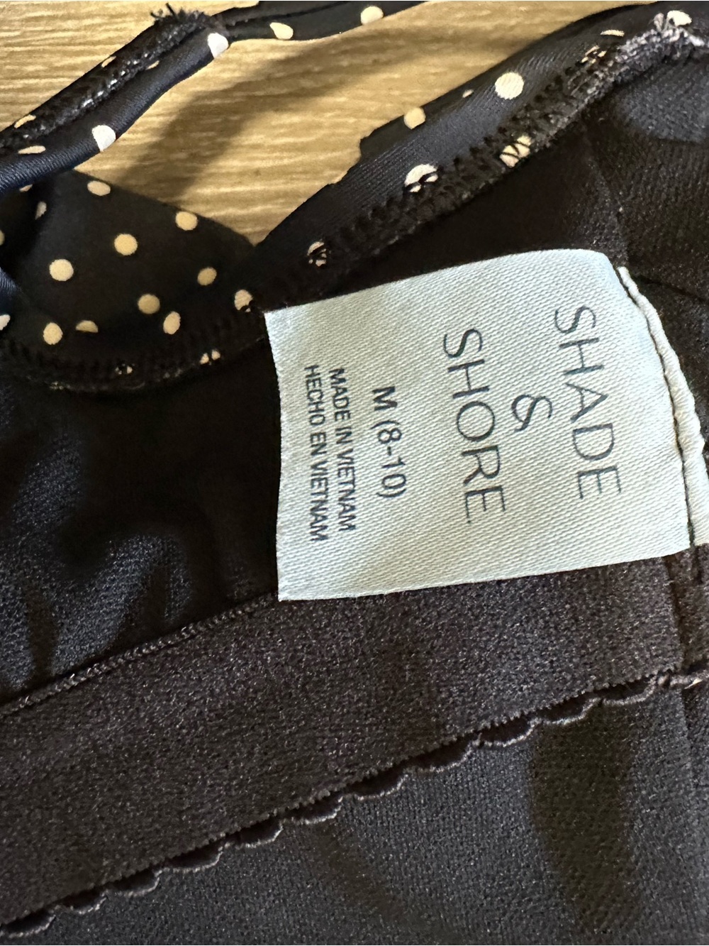 Shade & Shore Black and White Polka Dot One-Piece Swimsuit - Picture 7 of 7